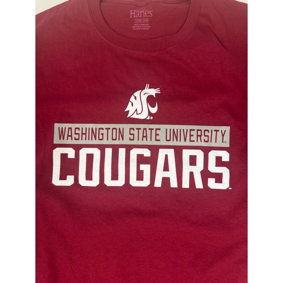 NWT Men's‎ Red WASHINGTON STATE WSU Cougars Crew Neck T-shirt XL - Picture 2 of 2